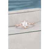 Sahira Jewelry Çiçek Model Vintage 14 K Rose Altın Kaplama Ayarlanabilir Kadın Yüzük
