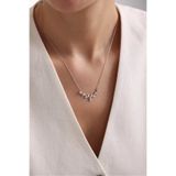 Sahira Jewelry Geyik Boynuzu Mor Taşlı Gümüş Kaplama Kadın Kolye