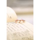 Sahira Jewelry Kadın Taşlı Sarmaşık Ayarlanabilir 14 K Rose Altın Kaplama Yüzük