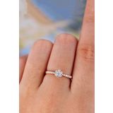 Sahira Jewelry Minimal Papatya Desenli Ayarlanabilir 14 K Rose Altın Kaplama Kadın Yüzük