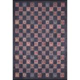 Sahiwal Siyah Modern Geometrik Etnik Eskitme Desenli Boho Makinada Yıkanabilir Hafif Hav Toz Vermez Leke Tutmaz Kaymaz Taban Dijital Makine Baskı Halı Oturma Odası Salon Yolluk Koridor Mutfak Halısı