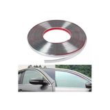 Sahlan 18 Mm 3D Dekoratif Krom Nikelaj Şerit Çıta Panjur Kalın Şerit 1 Metre