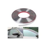 Sahlan 18 Mm 3d Dekoratif Krom Nikelaj Şerit Çıta Panjur Kalın Şerit 3 Metre