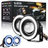 ŞAHLAN Sahlan 89 mm Buz Mavi Mercekli Angel LED Halkalı Sis Far Metal Gövde