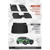 Sahler Ford Kuga 2020+ Uyumlu 4.5d Premium Havuzlu Oto Paspas ve Liner Marka 3D Bagaj Havuzu - Siyah