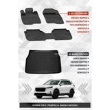 Sahler Honda Cr-V 2024+ Uyumlu 4.5d Premium Havuzlu Oto Paspas ve Liner Marka 3D Bagaj Havuzu - Siyah