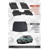 Sahler Hyundai Bayon 2021+ Uyumlu 4.5d Premium Havuzlu Paspas ve Liner Marka 3D Bagaj Havuzu - Siyah
