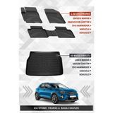 Sahler Kia Stonic 2017+ Uyumlu 4.5d Premium Havuzlu Oto Paspas ve Liner Marka 3D Bagaj Havuzu - Siyah