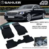 Sahler Mercedes E Seri W213 2016-2023 Uyumlu 4.5D Premium Havuzlu Oto Paspas- W213 - Siyah