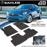 Sahler Opel Astra K 2015+ ve Sonrası Uyumlu 4.5D Premium Havuzlu Oto Paspas Siyah- Astra K
