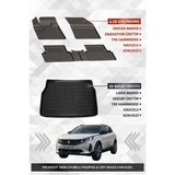 Sahler Peugeot 3008 2016-2024 Uyumlu 4.5d Premium Havuzlu Oto Paspas ve Liner Marka 3D Üst Bagaj Havuzu - Siyah