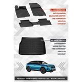 Sahler Peugeot 3008 2024+ Uyumlu 4.5d Premium Havuzlu Oto Paspas ve Liner Marka 3D Alt Bagaj Havuzu - Siyah