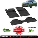 Sahler Peugeot 308 2022-2025 Uyumlu 4.5D Premium Havuzlu Oto Paspas - Peugeot 308 - Siyah