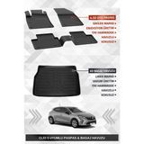 Sahler Renault Clio 5 2020+ Uyumlu 4.5D Premium Havuzlu Oto Paspas ve Liner Marka 3D Bagaj Havuzu - Clio - Siyah