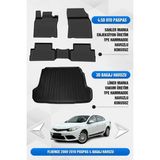 Sahler Renault Fluence 2009-2016 Uyumlu 4.5d Premium Havuzlu Oto Paspas ve Liner Bagaj Havuzu - Siyah