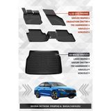 Sahler Skoda Octavia 2020+ Uyumlu 4.5d Premium Havuzlu Oto Paspas ve Liner Marka 3D Bagaj Havuzu - Siyah