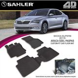 Sahler Skoda Super B 4,5d Havuzlu Paspas 2015-2019 Arası - Siyah