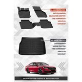 Sahler Skoda Superb 2024+ Uyumlu 4.5d Premium Havuzlu Oto Paspas ve Liner Marka 3D Bagaj Havuzu - Siyah