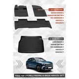 Sahler Togg T10X 2023-2025 4.5d Pro Premium Havuzlu Oto Paspas ve Liner 3D Bagaj Havuzu - T10X - Siyah
