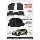 Sahler Toyota C-Hr 2 2023+ Uyumlu 4.5d Premium Havuzlu Oto Paspas ve Liner Marka 3D Ses Sistemli Bagaj Havuzu - Standart - Siyah