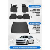 Sahler Volkswagen Golf 6 2008-2012 Uyumlu 4.5d Premium Havuzlu Oto Paspas ve Liner Bagaj Havuzu - Standart - Siyah