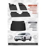 Sahler Volkswagen Id.4 2020+ Uyumlu 4.5d Premium Havuzlu Oto Paspas ve Liner Marka 3D Üst Bagaj Havuzu - Siyah