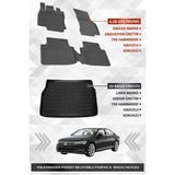 Sahler Volkswagen Passat B8 2015-2023 Uyumlu 4.5d Premium Havuzlu Oto Paspas ve Liner Marka 3D Bagaj Havuzu - Siyah