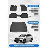 Sahler Volkswagen Tiguan 2016-2023 Uyumlu 4.5d Premium Havuzlu Oto Paspas ve Liner Alt Bagaj Havuzu - Siyah