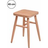 Sahmatra Natura Ahşap Tabure | Bar Taburesi | Sandalye | Mutfak Taburesi | Kare - 45 cm