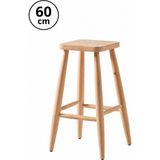 Sahmatra Natura Ev Dekorasyon | Ahşap Tabure | Bar Taburesi | Mutfak Sandalyesi | Mutfak Taburesi | Kare - 60 cm