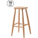 Sahmatra Natura Ev Dekorasyon | Ahşap Tabure | Bar Taburesi | Mutfak Sandalyesi | Mutfak Taburesi | Kare - 70 cm
