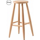 Sahmatra Natura Ev Dekorasyon | Ahşap Tabure | Bar Taburesi | Mutfak Sandalyesi | Mutfak Taburesi | Yuvarlak - 70 cm