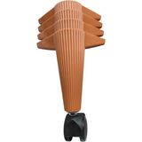 şahmelistore store Tekerlekli Sehpa Masa Ayağı,akıllı Sehpa Ayağı, Sihirli Sehpa Ayağı Siyah 4 Adet 360 Derece 20 cm - Ceviz - 4lü