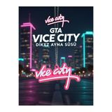sahmeran oto aksesuar GTA Vice City Tasarım Dikiz Aynası Süsü - Neon Pembe Retro Araba Aksesuarı