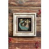 Şahmeran Tablo-Çerçeveli Taş Tablo 20x20 cm-Wall Decor- Oscar Stone Decor
