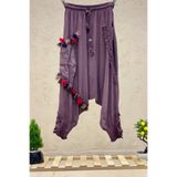sahnemoda Nakışlı Pullu Penye Şalvar Pantolon