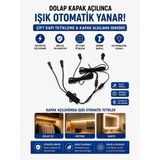 Şahnet 12V 24V Led Dolap Kapı Sensörü Otomatik Işık Açma Kapama Sensörü Gömme Tip 5A (Çift Kapı İçin)