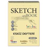 Sahra A5 Eskiz Defteri - 90 gr. 100 yaprak Spiralli Kaliteli Sanatçı Çizim Defteri