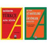 Sahra Altın Kitaplar Türkçe Sözlük ve Atasözleri ve Deyimler Sözlüğü 2 Li