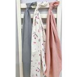 Sahra İpek Organik pamuk müslin örtü & müslin bebek battaniyesi 3 lü set 90cm x 90cm