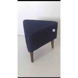 Sahra Peri Bench Puf Üçgen Puf Tabure Bohem Puf Prizma Teddy Kumaş 3gen Puf - Koyu Lacivert