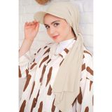 Sahra Şal Dünyası Şapkalı Boneli Hazır Şal Hijab