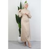 Sahra Tesettür Elbise Krem - 36