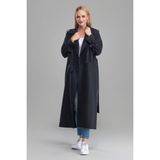 SahraAfra Nora Trençkot Kadın Oversize - Siyah - 38