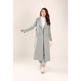 SahraAfra Spring Trençkot Kadın Ovesize - Bebe Mavisi - 36