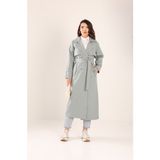 SahraAfra Spring Trençkot Kadın Ovesize - Bebe Mavisi - 40