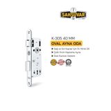 şahsuvar K-305 Çelik Krom Kaplama Oval Ayna Oda Kapı Kilidi 40 mm