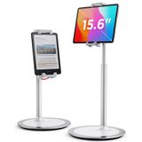 SAIJI Tablet Standı Tutucu, Ayarlanabilir Telefon Standı, 360 Derece Döner, Alüminyum Alaşımlı Cradle Masaüstü Tutucu 4.7"-12.9" Ekran Telefonları için (Gümüş)