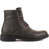 Sail Laker's - Haki Deri Fermuarlı Erkek Bot 102-3507-121K