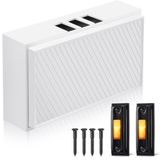 Saillong Kablolu Kapı Zili Kiti 16V 10VA İki Nota Işıklı Metal Kapı Zili Düğmeleri ve Ev Duvarı İç Mekan Kapı Zili Kapağı, Çoğu Marka Kapı Zili ile Uyumlu, Siyah (Kontrollü)